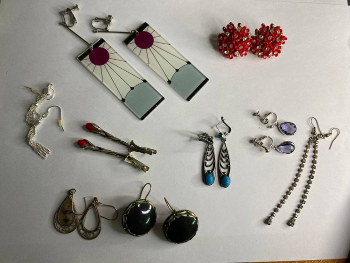 Набор украшений 9 пар серьги, клипсы