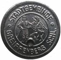 (№1919) Монета Германия 1919 год 1 Pfennig