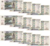 2014, 12 бон по 10р Набор бон Россия 2014 год Воссоединение великого народа. Города  Надп  UNC