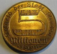 (№1923) Монета Германия 1923 год 5,000,000 Mark