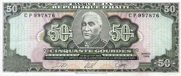  Банкнота Гаити 1999 год 50     UNC