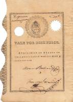 (№1820P-S114) Банкнота Аргентина 1820 год "10 Pesos"