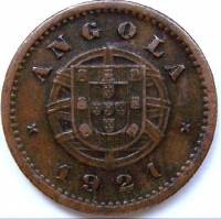 (№1921km61) Монета Ангола 1921 год 2 Centavos
