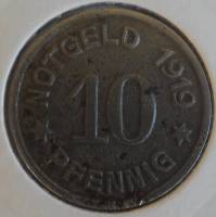 (№1919) Монета Германия 1919 год 10 Pfennig