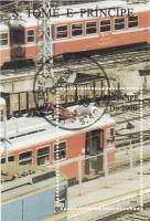 (№1995-325) Блок марок Сан-Томе и Принсипи 1995 год "Электропоездом", Гашеный