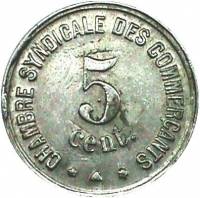 (№1917) Монета Франция 1917 год 5 Centimes