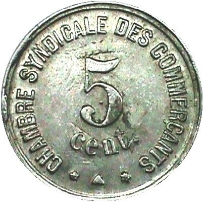 (№1917) Монета Франция 1917 год 5 Centimes