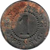 (№1920) Монета Германия 1920 год 1 Pfennig