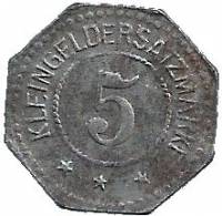 (№1917) Монета Германия 1917 год 5 Pfennig