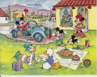 (№1989-117) Блок марок Сьерра-Леоне 1989 год "1938 Фиат Тополино", Гашеный