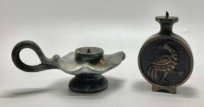 Подсвечники металлические, литьё, 2 шт