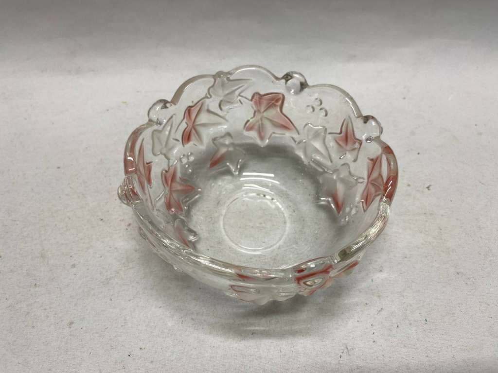 Конфетница цветное стекло клен