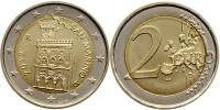 (2012) Монета Сан-Марино 2012 год 2 евро  1-й вариант (2002-16) Дворец Правительства Биметалл  UNC