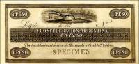 (№1850P-S161) Банкнота Аргентина 1850 год "1 Peso"