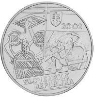 () Монета Словакия 2002 год 200  ""   Биметалл (Серебро - Ниобиум)  UNC
