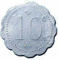 (№1920) Монета Франция 1920 год 10 Centimes (Ложье Droguerie)
