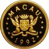 (№1992km55) Монета Макао 1992 год 1,000 Patacas (Год обезьяны)