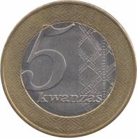 (№2012km109) Монета Ангола 2012 год 5 Kwanzas
