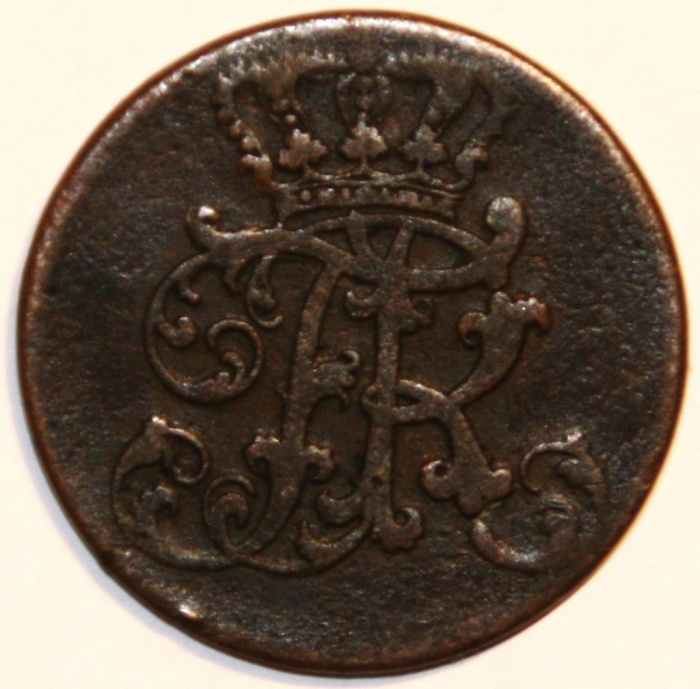 () Монета Германия (Империя) 1752 год 3  &quot;&quot;   Медь  UNC