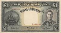 (№1936P-11e) Банкнота Багамские острова 1936 год "1 Pound"
