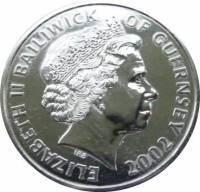 () Монета Остров Гернси 2002 год 5 фунтов ""   AU