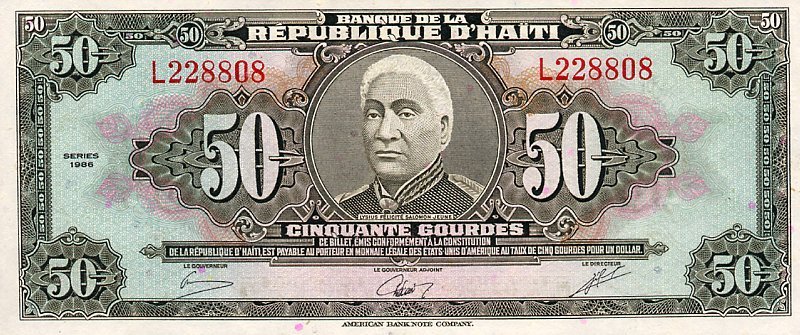  Банкнота Гаити 1986 год 50     UNC
