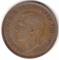 (1939) Монета Великобритания 1939 год 1 пенни "Георг VI"  Бронза  VF