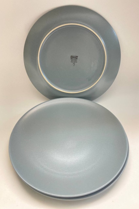 Тарелки серые, ИКЕА, 3 шт