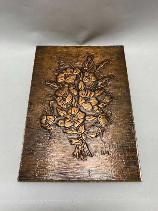 Панно чеканка 21*29,5 см букет