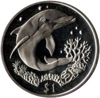(2004) Монета Британские Виргинские острова 2004 год 1 доллар "Дельфин"  Медь-Никель  PROOF
