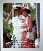 Блок марок Кирибати 2016 год "Королева Елизавета II", Гашеный