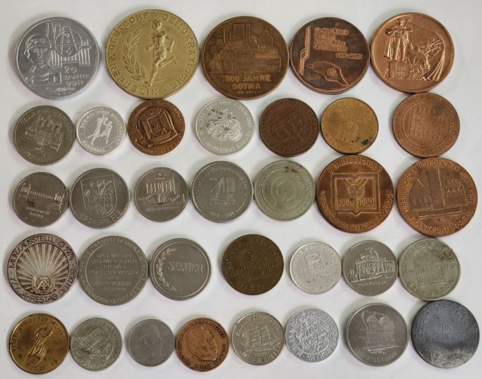 Коллекция медалей жетонов Германия 34 штуки