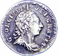 () Монета Монди Великобритания 1763 год 1 пенни ""  Биметалл (Серебро - Ниобиум)  UNC