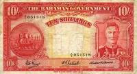 (№1936P-10c) Банкнота Багамские острова 1936 год "10 Shillings"