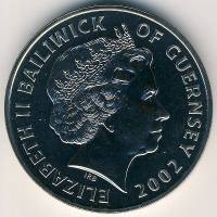 () Монета Остров Гернси 2002 год 5 фунтов ""   AU