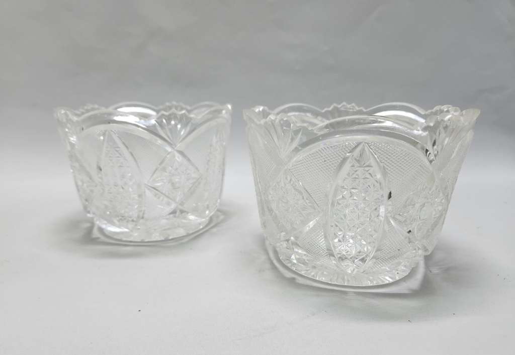 Салатник конфетница хрусталь 2 штуки одинаковые