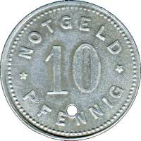(№1921) Монета Германия 1921 год 10 Pfennig
