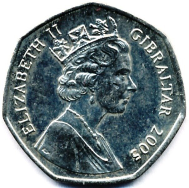 () Монета Гибралтар 2005 год 50 пенсов &quot;&quot;   AU