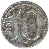(№1918) Монета Германия 1918 год 10 Pfennig