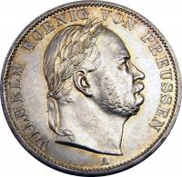 () Монета Германия (Империя) 1866 год 1  ""   Биметалл (Серебро - Ниобиум)  UNC