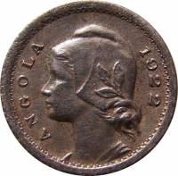 (№1921km63) Монета Ангола 1921 год 10 Centavos