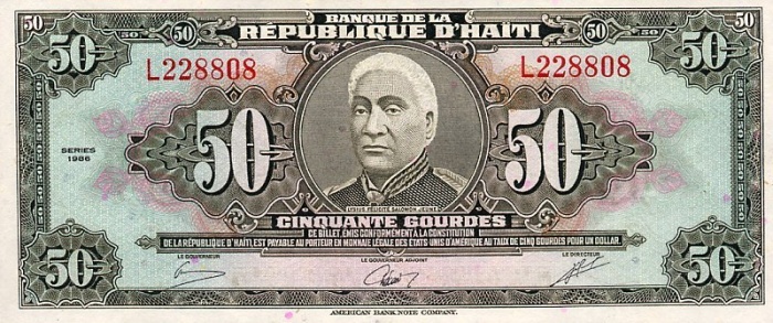  Банкнота Гаити 1986 год 50     UNC