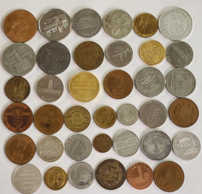 Коллекция медалей жетонов Германия 38 штук