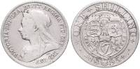 1942 Монета Великобритания 2 шиллинга Королева Виктория  Серебро Ag 925  VF