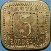 (№1920) Монета Франция 1920 год 5 Centimes (ФЕЛ Лувра)