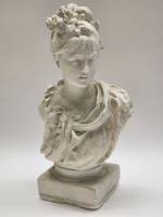 Бюст Молодая девушка Альбер Эрест Каррье Беллёз гипс требует реставрации