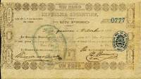 (№1861P-S225) Банкнота Аргентина 1861 год "1 Peso"