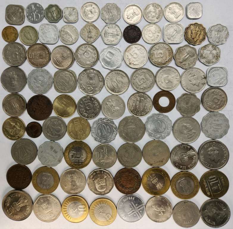 Набор монет Индия разные 81 штука