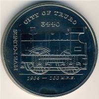 () Монета Остров Гернси 2004 год 5 фунтов ""   AU