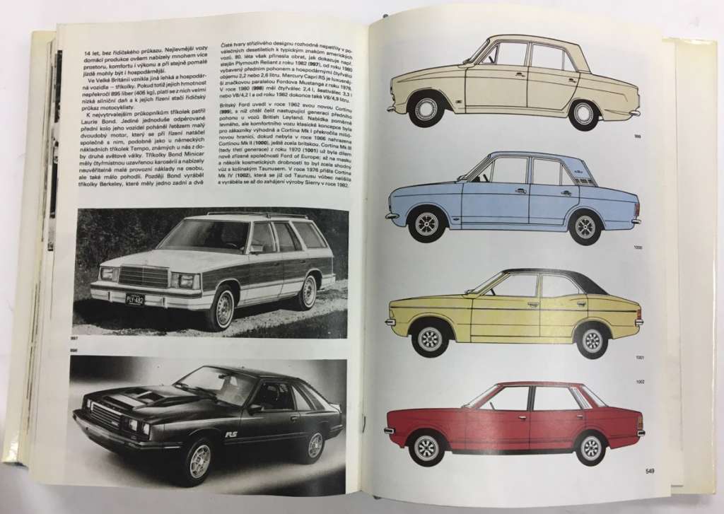 Книга-альбом &quot;Velky obrazovy atlas automobilu&quot; 1985 , Чехия Твёрд обл + суперобл 608 с. С цв илл